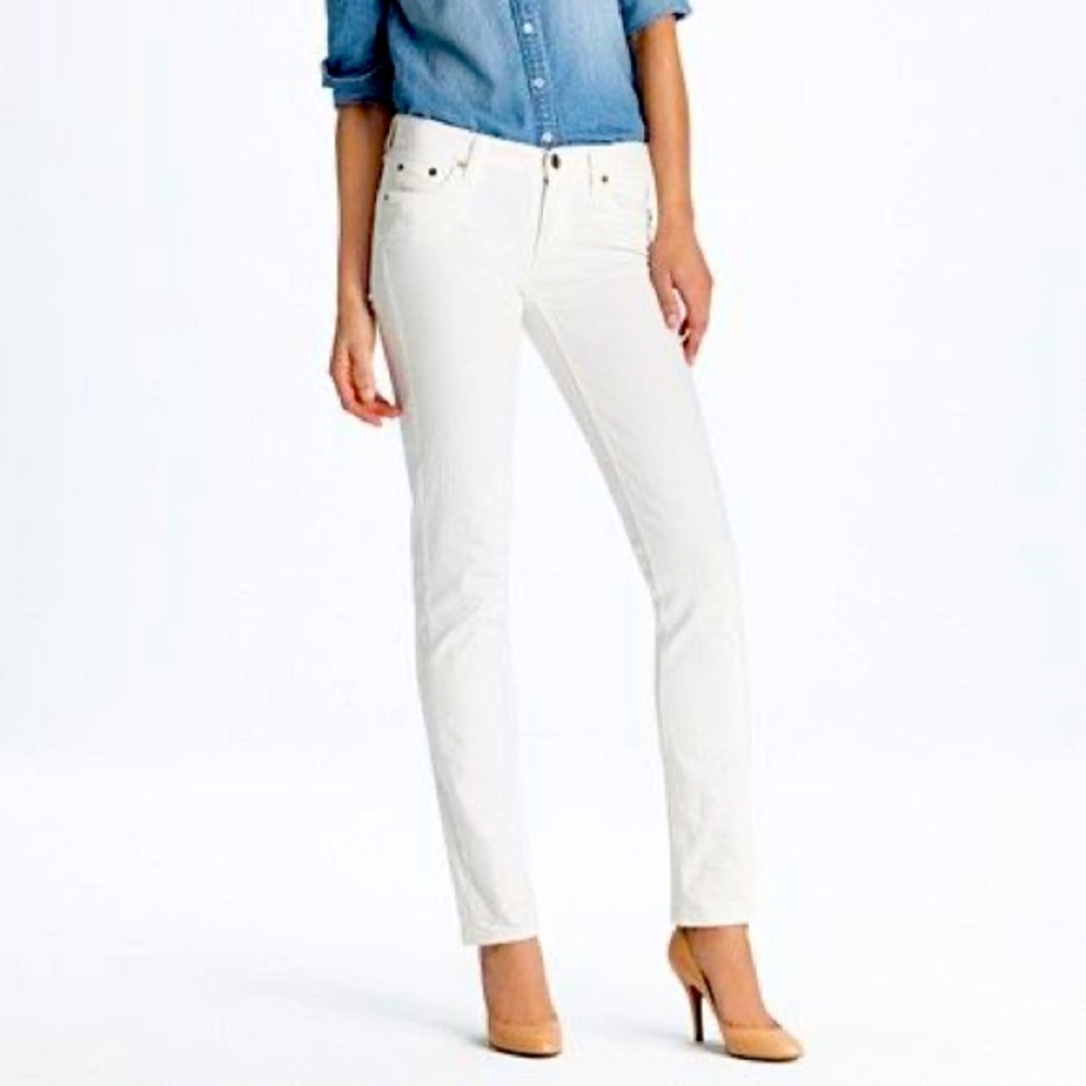 JCrew Matchstick White Jeans 28S